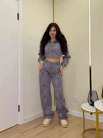 Женский теплый прогулочный костюм двойка турецкая трехнить варенка на флисе Одесса