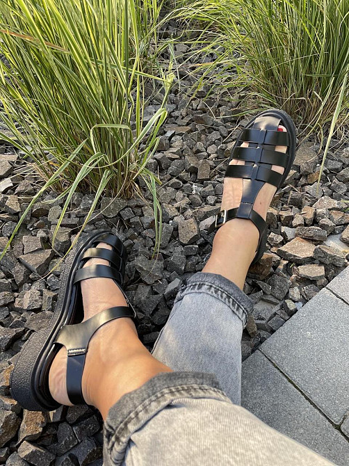 L&M Босоніжки жіночі L&M 6111-1 чорні (літо, еко-шкіра) (5088) Коломыя - изображение 3