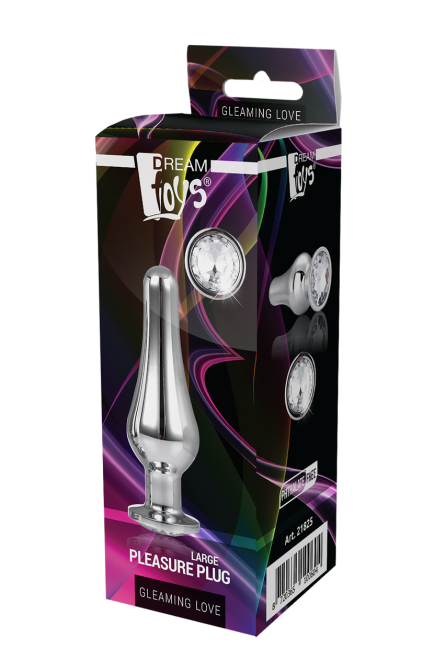 Анальна пробка конічної форми Dream Toys GLEAMING LOVE SILVER PLEASURE PLUG L Sex Aura Київ - фото 6
