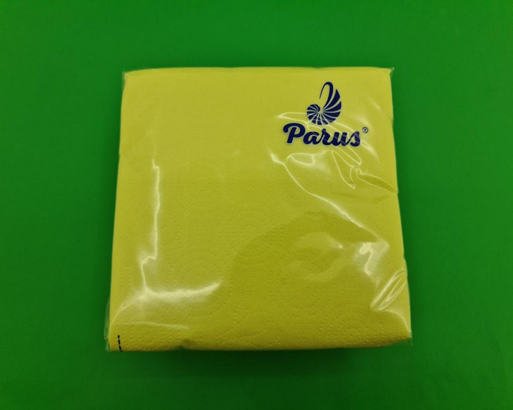 Салфетки бумажные 100лист Одесса Желтая 33х33 (1 пачка) Харьков - изображение 1