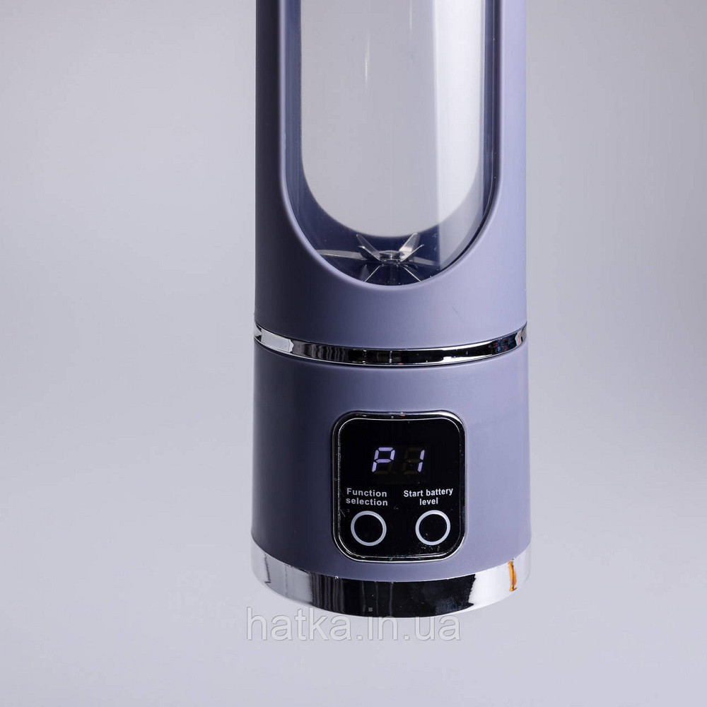 Портативний блендер для смузі на акумуляторі 450 мл блендер пляшка 25 Вт USB Сірий Київ - фото 6
