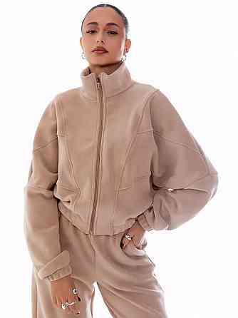 Жіночий стильний теплий костюм, двійка вібічний фліс-половид, 48/52 Одеса