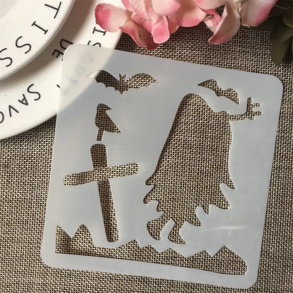 Трафарет к Хэллоуину пластик 13 на 13 см серый Киев - изображение 1