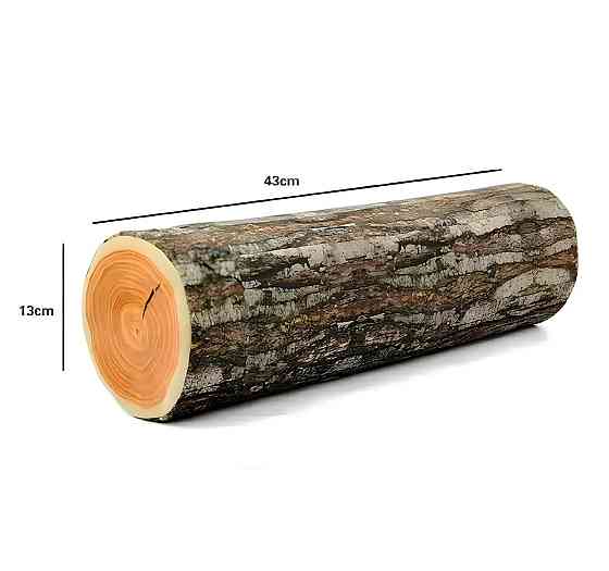 Подушка у вигляді поліна RESTEQ. М'яка подушка колода 43см, декоративне поліно Київ