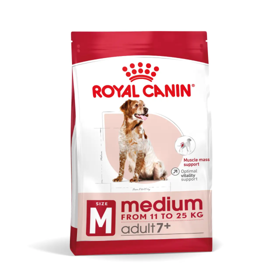 Royal Canin Medium Adult 7+ (Рояв Кенін Медіум Едалт 7+) сухий корм для собак середніх порід від 7 років 4 кг. Запоріжжя