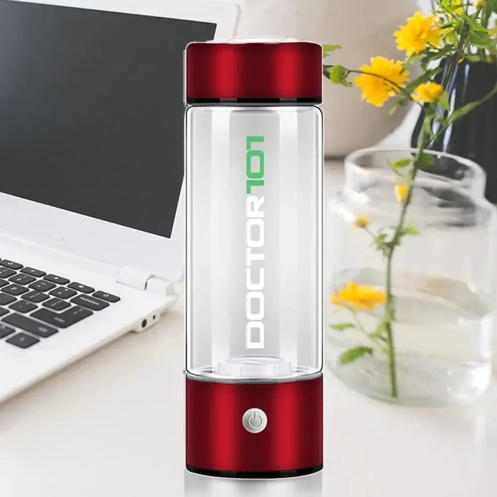 Генератор водородной воды Tana. Водородная бутылка с зарядкой от USB, на 450 мл красный металлик Днепр - изображение 5