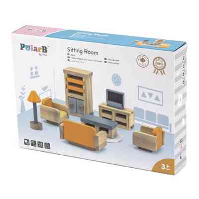 Игровой набор Viga Toys Деревянная мебель для кукол PolarB Гостиная (44037) Винница