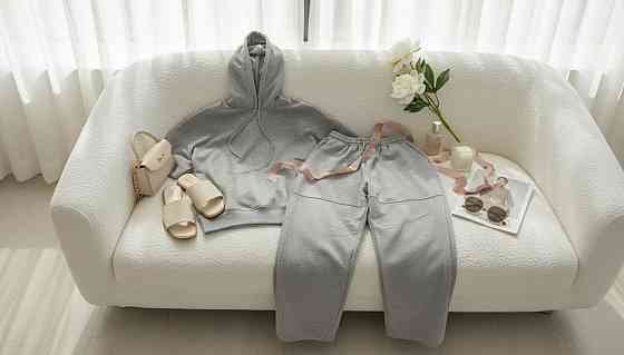 Жіночий стильний повсякденний костюм-двійка з якісної двонитки на рибані Меланж, 46 Одеса