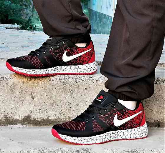 Кросівки Nike Чорні Чоловічі Найк Червоні (розміри: 41,42,43,44,45) Дніпро