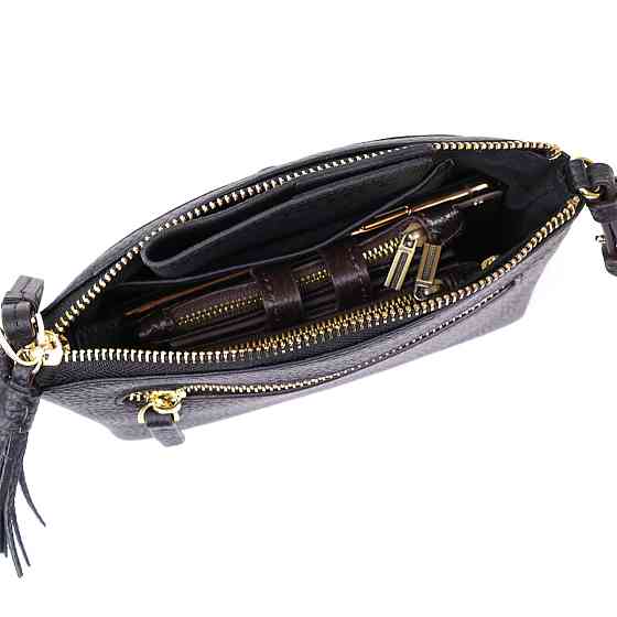 Жіноча шкіряна сумка Чорний (Vintage) Київ