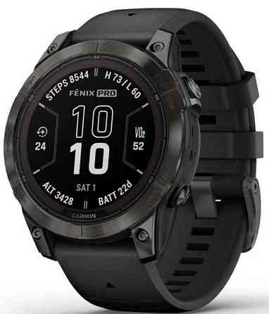 Часы: Garmin Fenix 7 Pro Sapphire Solar Carbon Grey DLC Titanium w.BB Киев