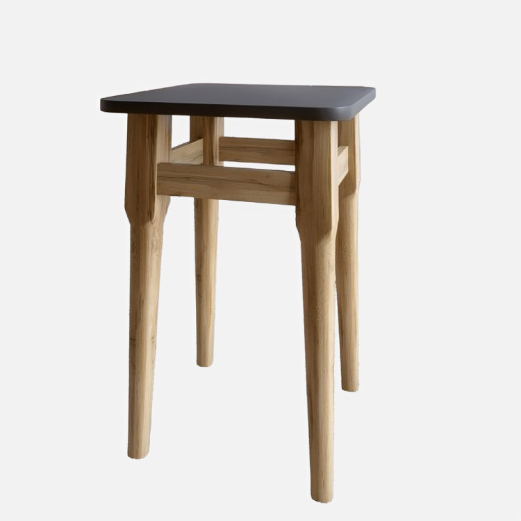 2 табурета на кухню Майами кромка ПВХ 2 мм Антрацит (LION-041260) ТОП Днепр - изображение 2