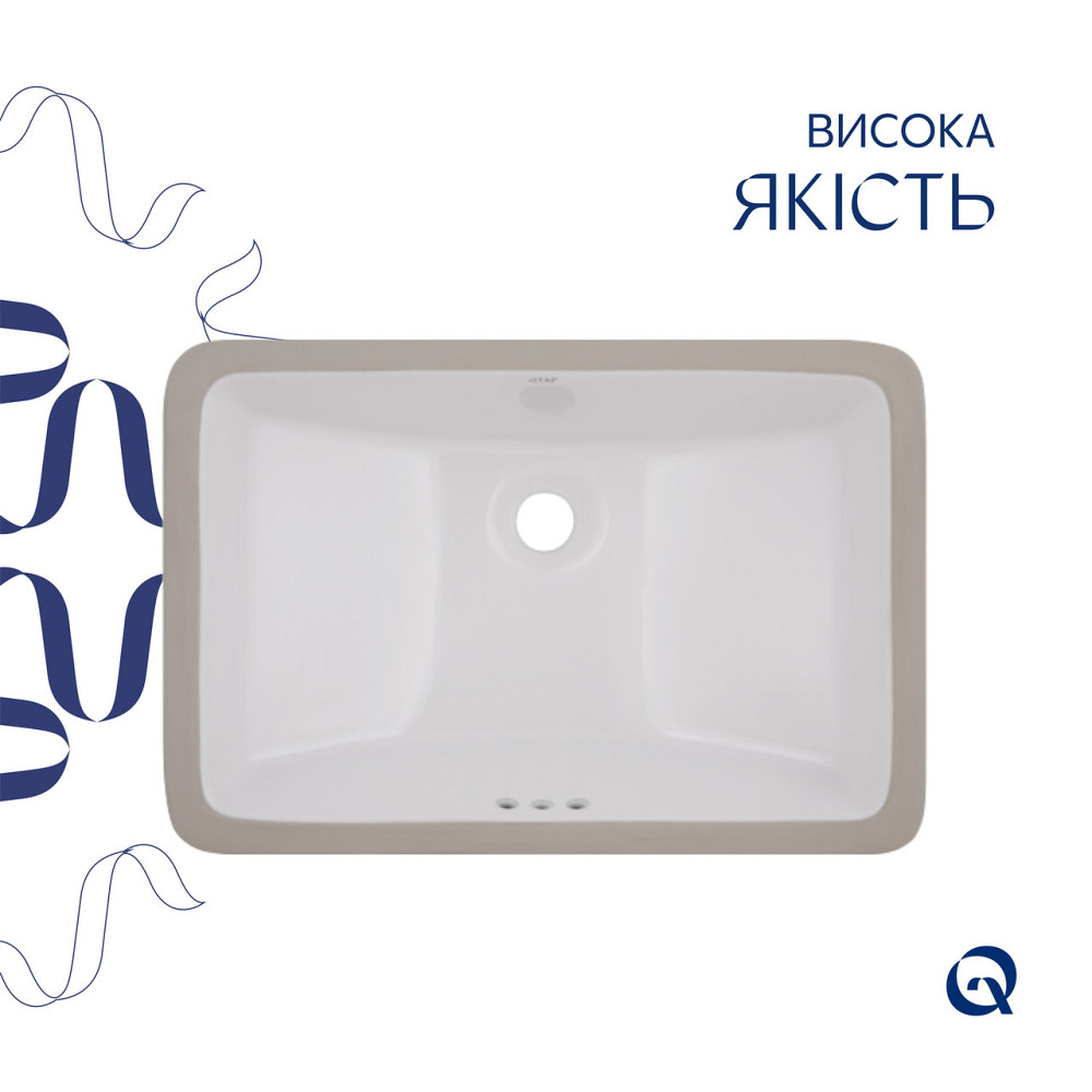 Раковина Qtap Stork 535x365x190 White QT1511H0422DW Київ - фото 9
