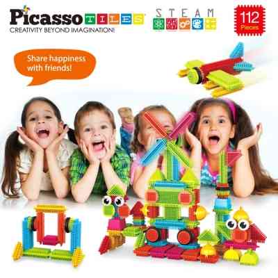 Конструктор Picasso Tiles Hedgehog Building Blocks Set 112 деталей (817338022631) Вінниця