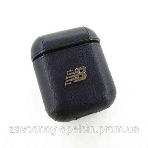 Чехол наушников AirPods 2 кожаный NB Leather Case (черный) Одесса