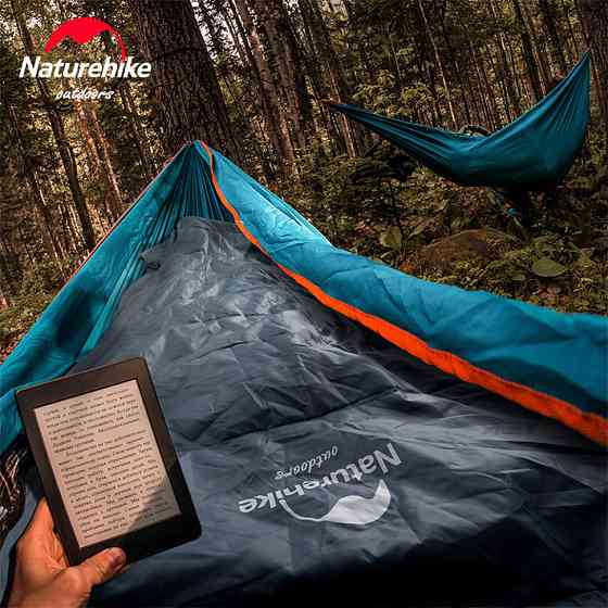 Спальник з капюшоном та закругленим дном Naturehike Y150 NH21MSD08 лівий, темно-блакитний Киев