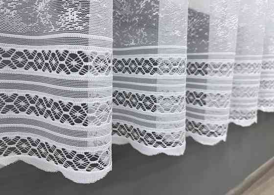 Тюль жакард VR-Textil № 1602т Арка на кухню колір білий 200х160 см (53-0182) Київ