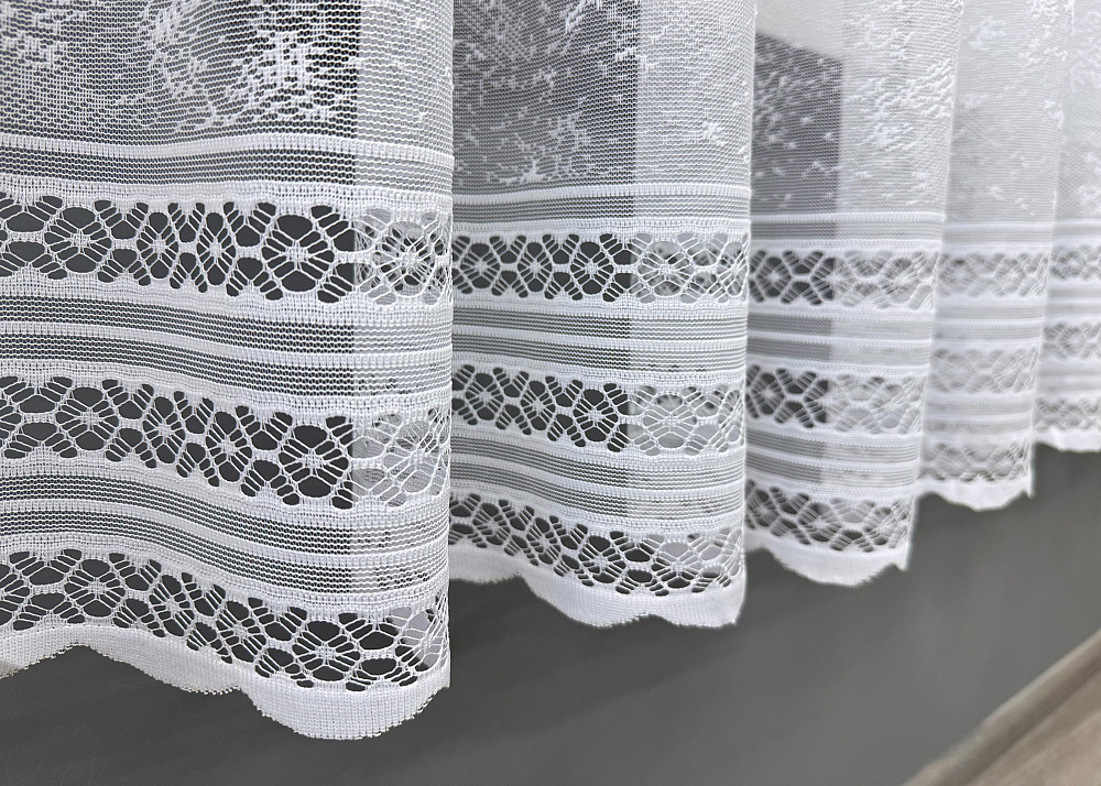 Тюль жакард VR-Textil № 1602т Арка на кухню колір білий 200х160 см (53-0182) Київ - фото 6