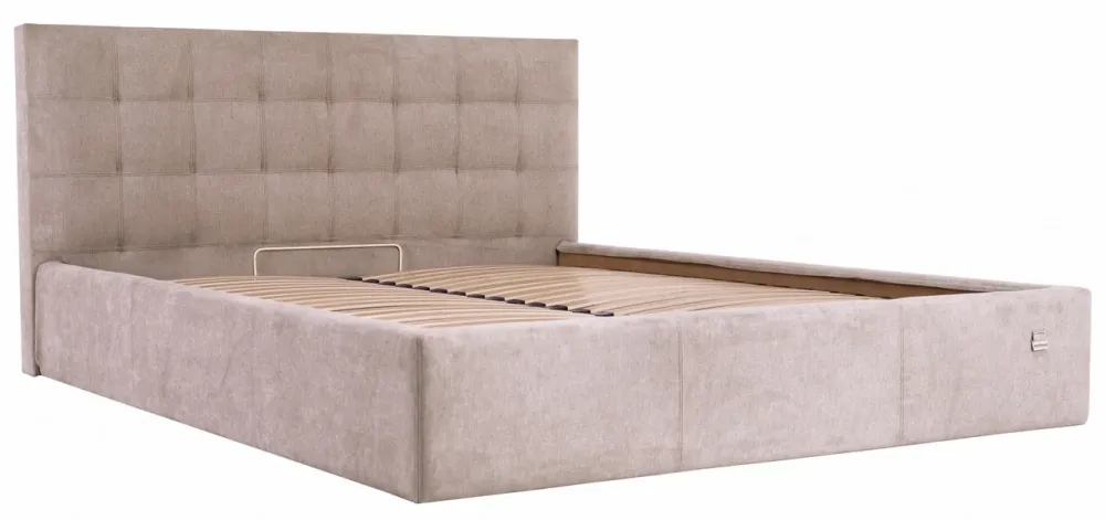 Кровать Двуспальная Chester New Comfort 180 х 200 см Мисти Mocco С подъемным механизмом и нишей для белья Мокко Киев - изображение 2