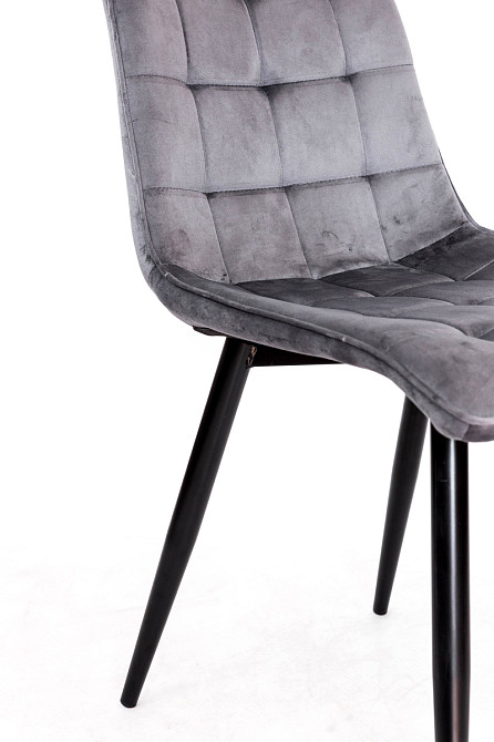 Стілець Віллі чорний/ велюр сірий Киев - изображение 3