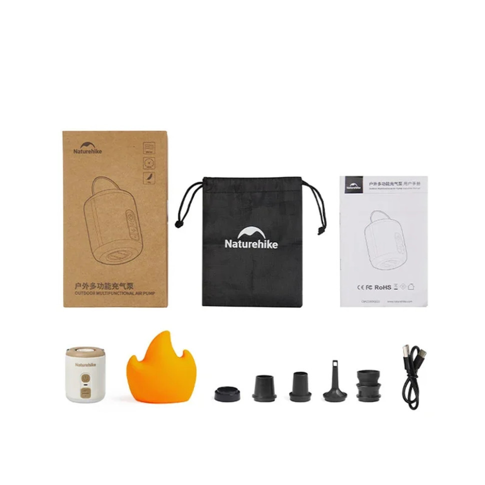 Міні насос - нічник - вентилятор Naturehike CNK2300DQ022, бежевий Рівне - фото 2