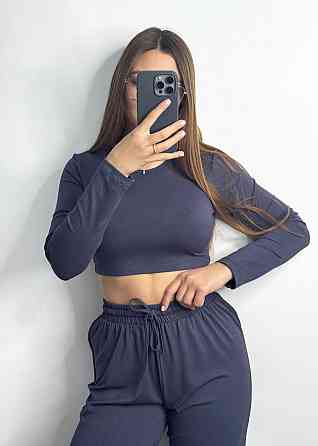 Стильний жіночий костюм з трикотажу віскоза Графіт XS-S Харків