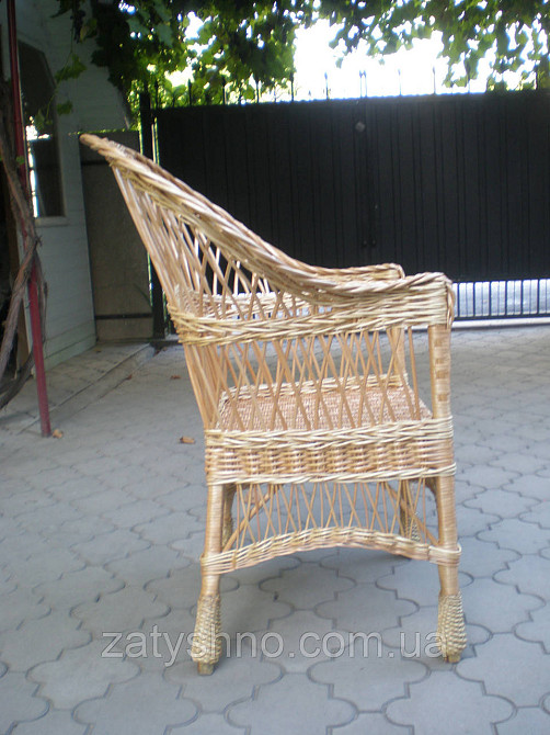 Крісло з лози плетене для дачі Київ - фото 4