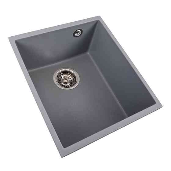 Гранітна мийка для кухні VALESO ROXY 3744 матова Сірий металік Коломыя