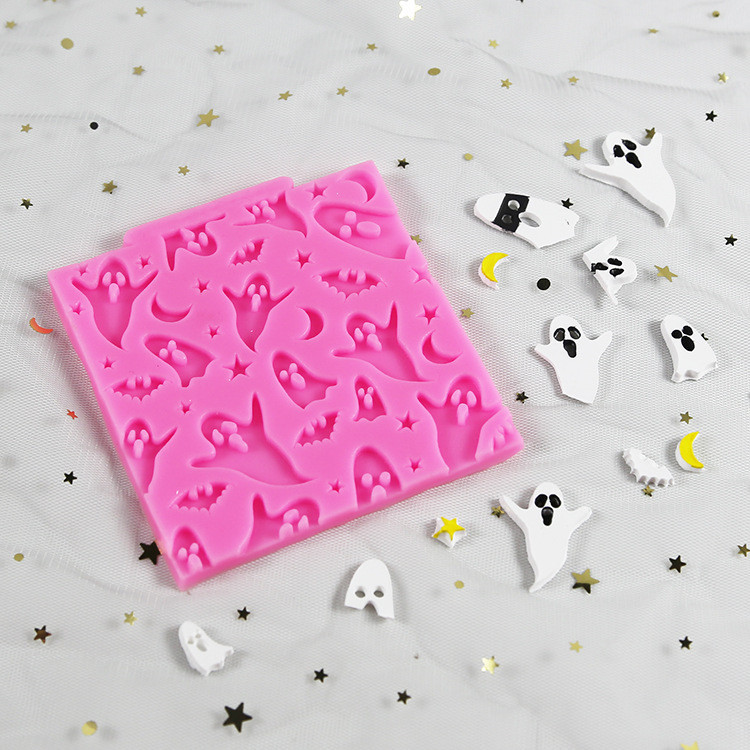 Молд силиконовый Привидения 110 на 105 мм розовый Киев - изображение 1