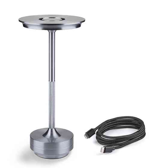 LED настольная лампа 3,5Вт с аккумулятором, графит Днепр