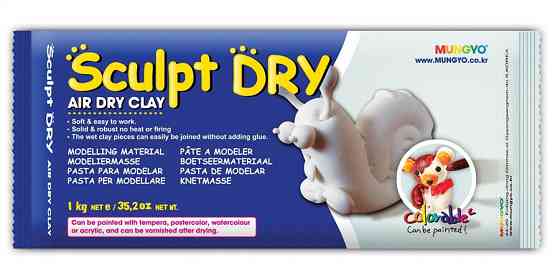 Масса для моделирования белая самозастывающая 250г ''Sculpt Dry’' MUNGYO 500 Київ