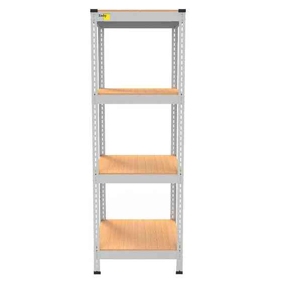 Металевий стелаж Emby Light Series (розмір 1500х450x300мм) 4 полиці ДСП до 100кг Білий Вінниця
