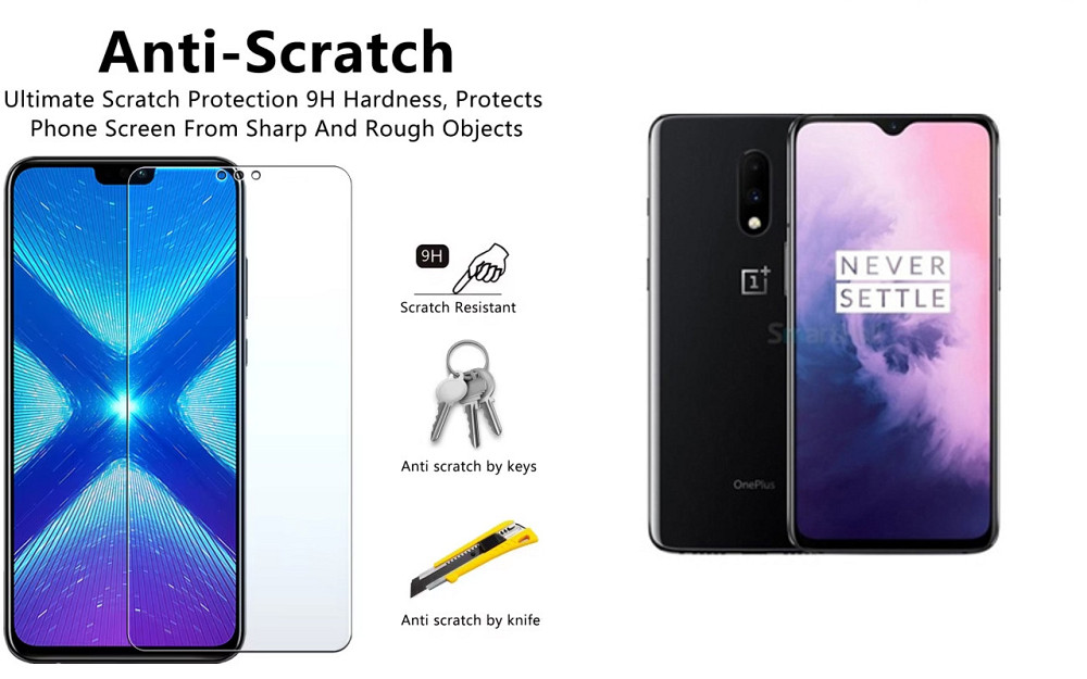 Защитное стекло NeoGlass для OnePlus 7 – ультрапрозрачное и устойчивое Киев - изображение 1