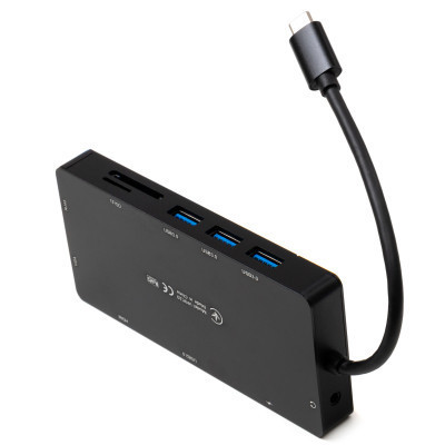 Концентратор Vinga USB-C 3.1 to VGA+HDMI+RJ45+3xUSB3.0+USB2.0+SD/TF+PD+Audio (VHYC10) Вінниця - фото 6