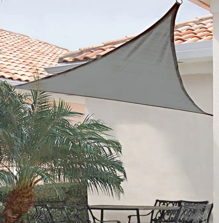 Тент навес затеняющий треугольный 3х3х3м Оксфорд (Серый) Киев