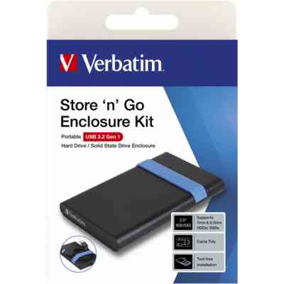 Карман внешний Verbatim SSD\HDD 2.5" USB 3.2 GEN 1-SuperSpeed (53106) Винница