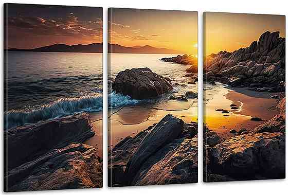 Модульная картина в гостиную / спальню   Морський краєвид    ART-150_3A 100х150 см Киев