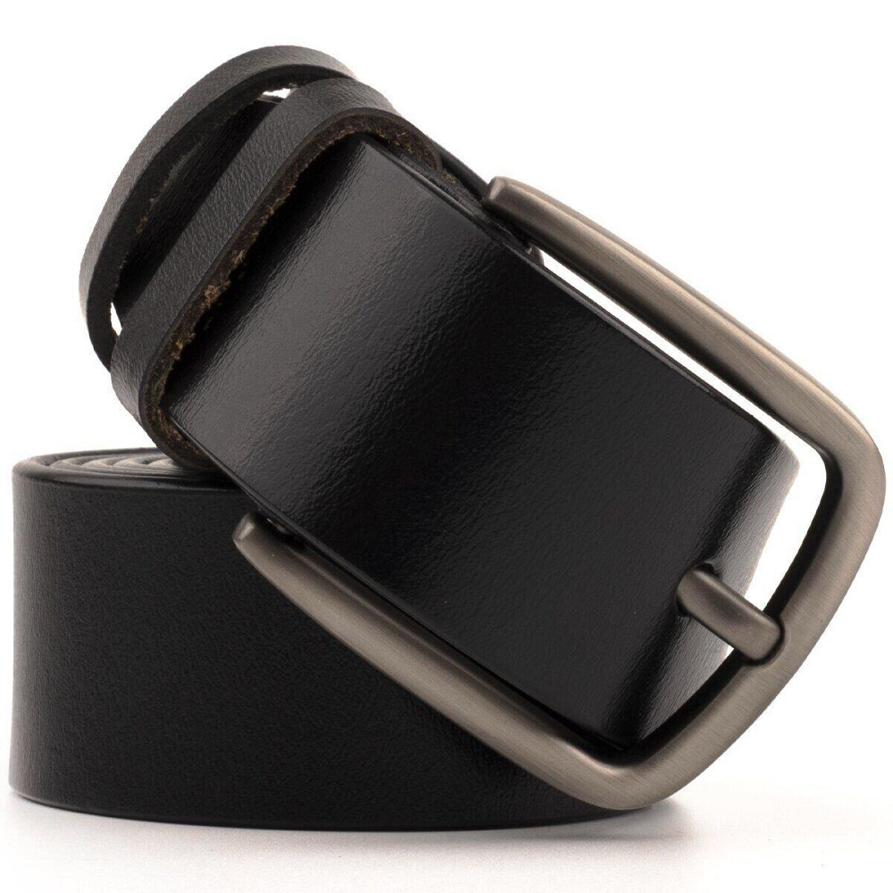 Ремень мужской с классической пряжкой механика Vintage 20316 Черный Киев - изображение 2