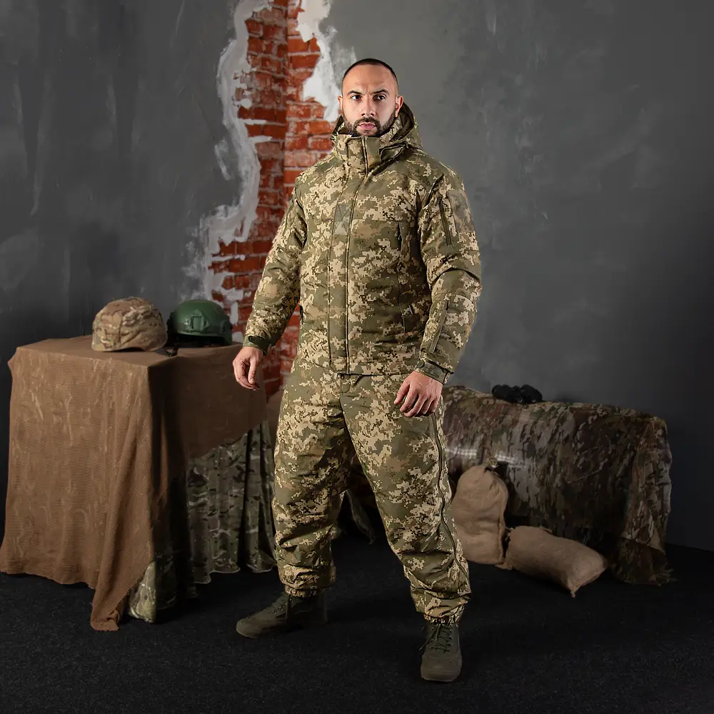 Тактична чоловіча зимова куртка Defender 7 level (Піксель) 2XL Вінниця - фото 3