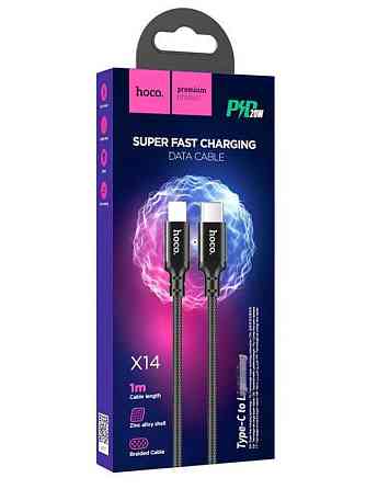 Кабель HOCO X14 Type-C до iPhone 1м, чорний, нейлон Київ