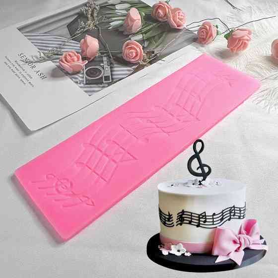 Молд силиконовый Ноты 198 на 59 мм розовый Киев