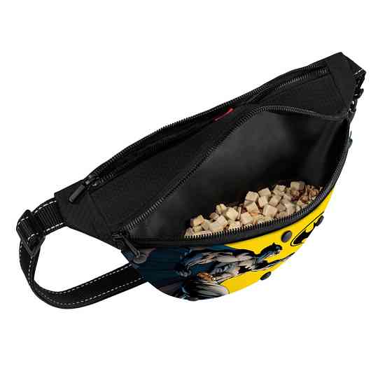 Поясна сумка-бананка WAUDOG Family для корму та аксесуарів, малюнок "Бетмен 1", розмір 33*17*10 см Вінниця