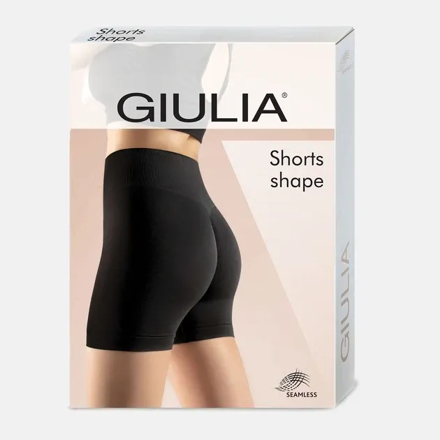 Безшовні шорти Giulia з пуш-ап ефектом SHORTS SHAPE black (чорний) S\M Київ - фото 1