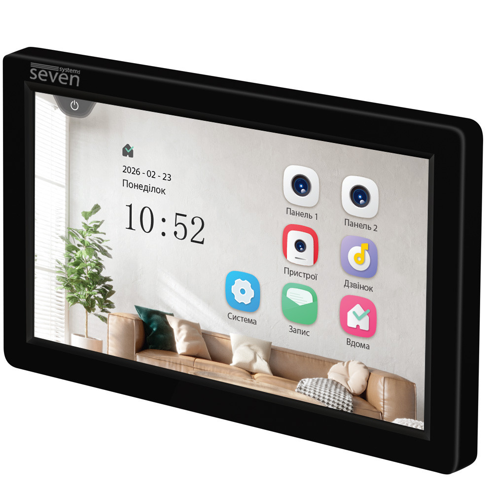 Видеодомофон 7 дюймов SEVEN DP-7570 FHD IPS black Киев - изображение 3