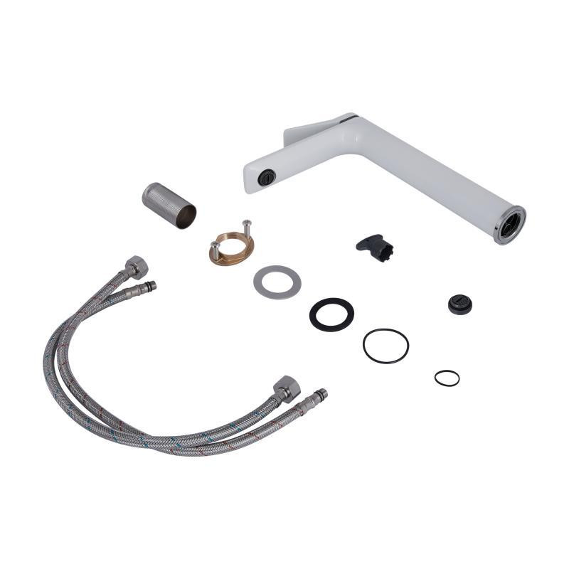 Смеситель для раковины Qtap Presto QTPRE269CRW45577 (k35), однорычажный, высокий, Chrome/White Харьков - изображение 4