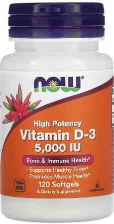 Витамин Д3 Now Foods Vitamin D3 5000IU 120 sgels Киев
