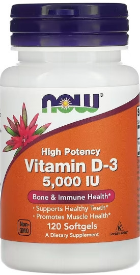 Витамин Д3 Now Foods Vitamin D3 5000IU 120 sgels Киев - изображение 1