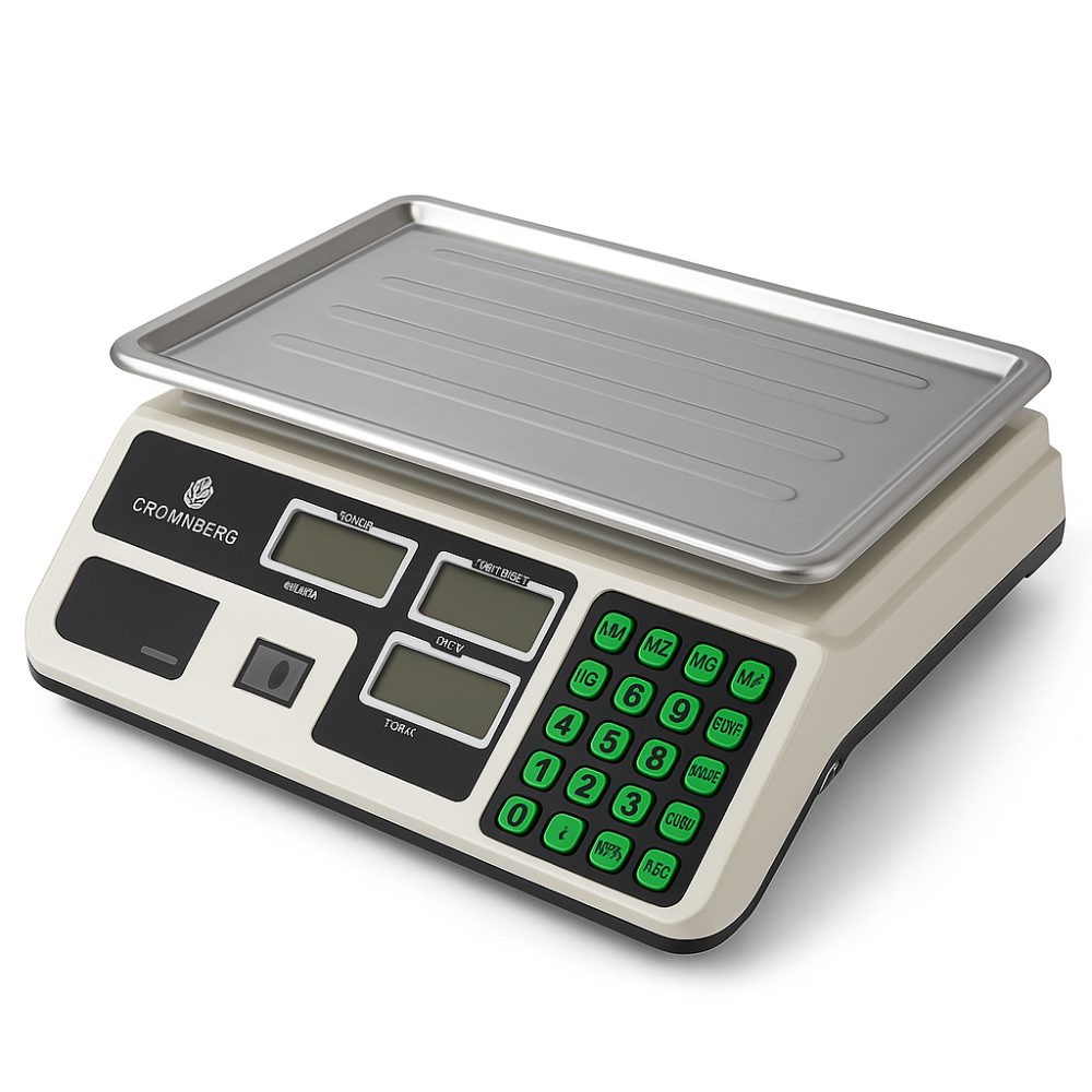Ваги для магазину до 50 кг Crownberg CB-5006, Ваги торгові до 50 кілограм з дисплеєм FJ-18 Львів - фото 19