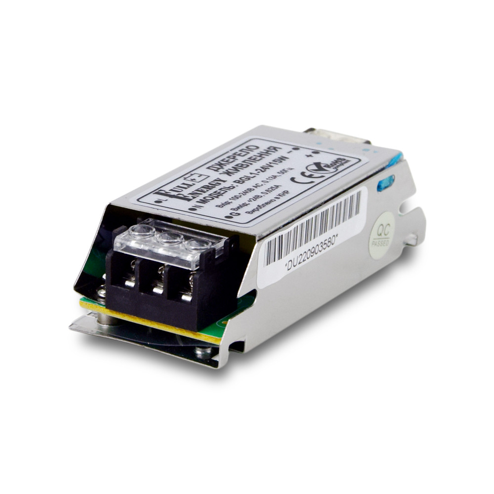 Блок живлення Full Energy BGL1-24V15W 24 В/0.625 А/15 Вт для світлодіодної стрічки Київ - фото 1