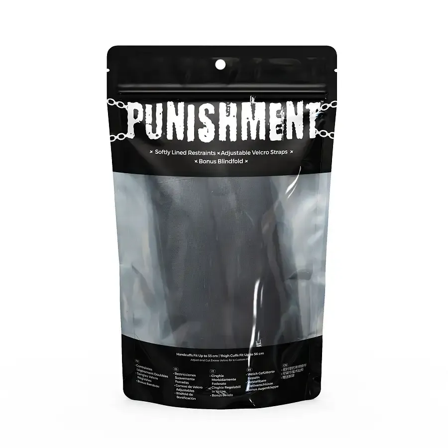 Фіксатори для руки і стегна Punishment - Thigh to Wrist Restraints - Black Львів - фото 4